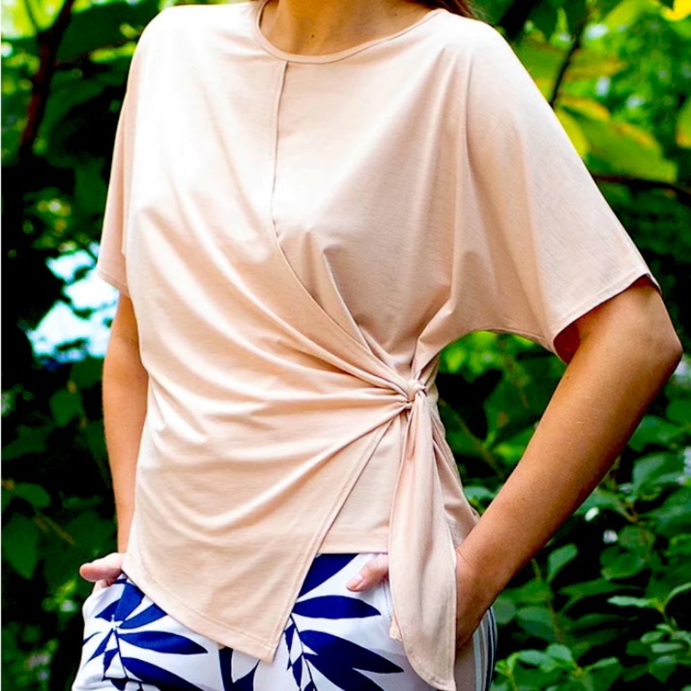 Clara Sunwoo NWT PEACH side tie wrap.